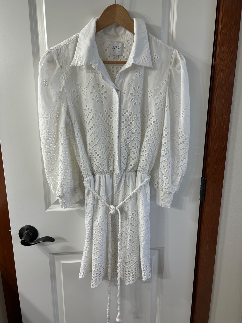Misa Los Angeles White Eyelet women's jumpsuit